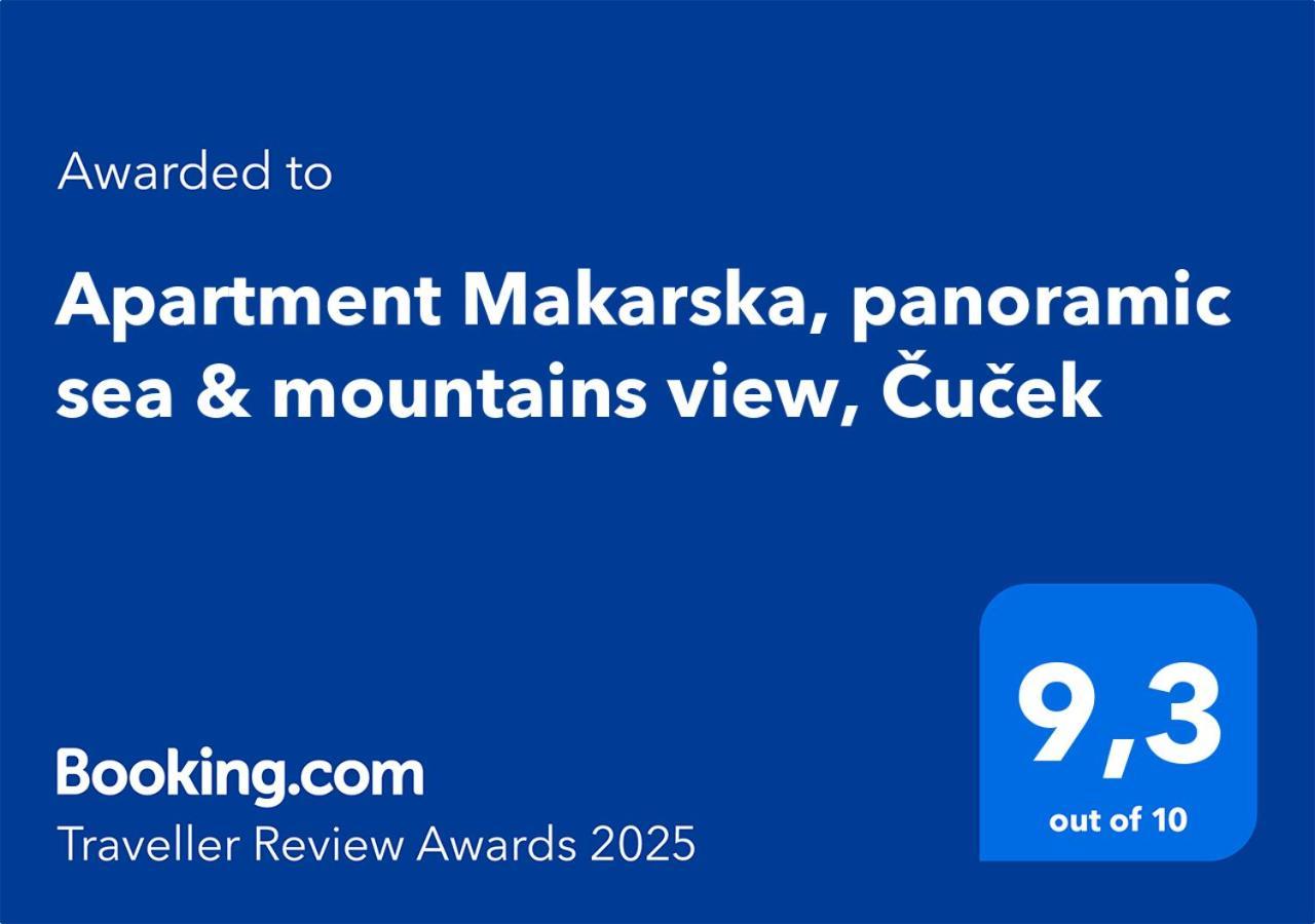 Apartment Makarska, Panoramic Sea & Mountains View, Cucek Zewnętrze zdjęcie